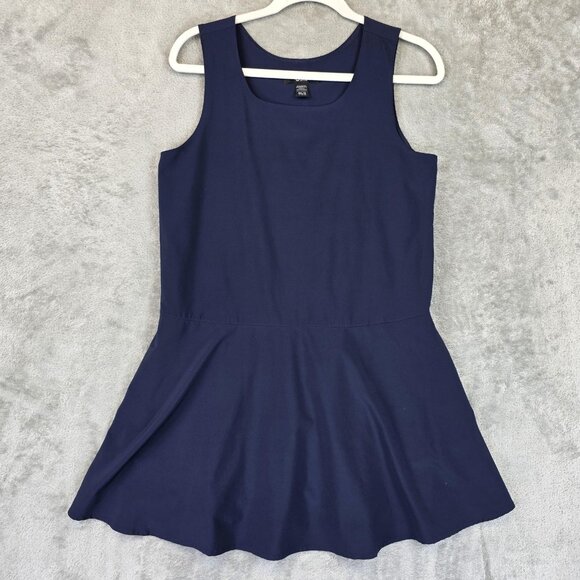 Athleta Girl Dress Womens 2XL XXL Navy Blue Sleeveless Flare Athletic Skater - Picture 1 of 13